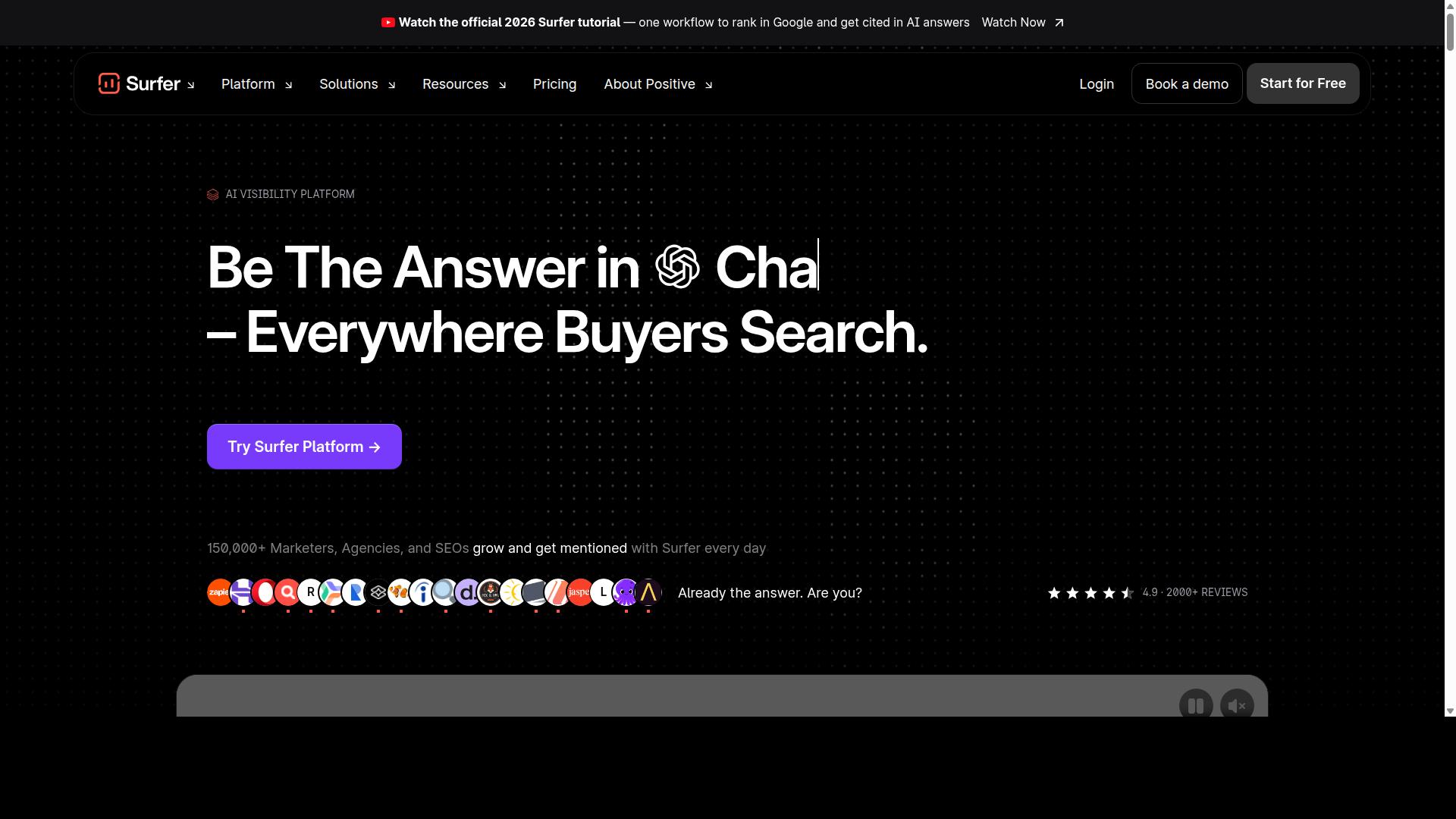 Surfer SEO website