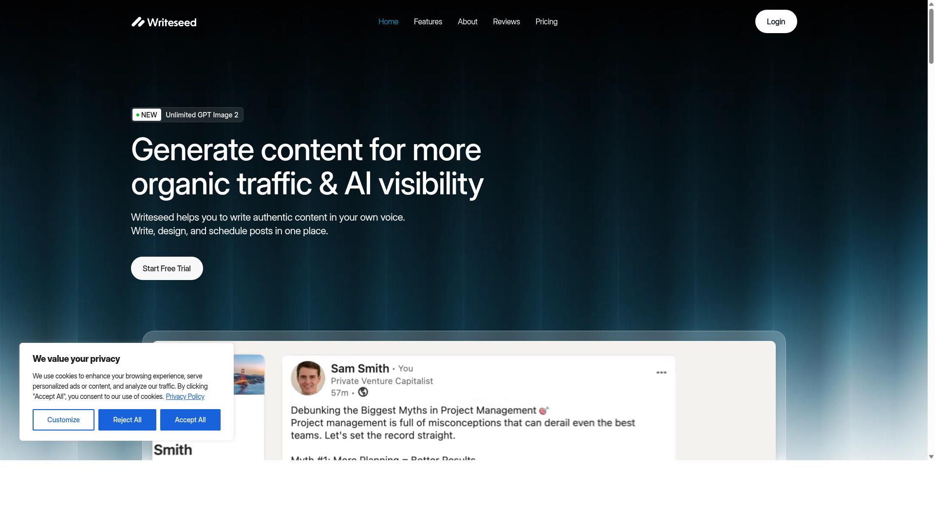 Writeseed website